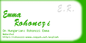 emma rohonczi business card